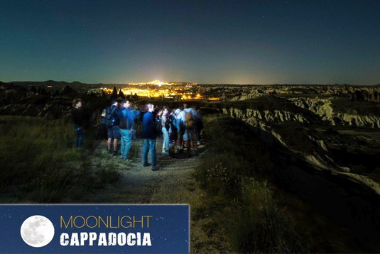 Moonlight walk in Cappadocia