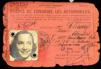The driving license of Nicole Thierry, obtained in 1949 in France and still valid today
