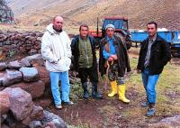 Celil Dindoruk together with acolyte team during Melendiz Mountain researche, 2009