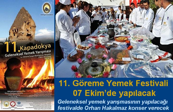 11. Göreme Yemek Festivali 07 Ekim’de yapılacak