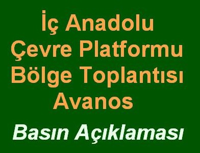 İç Anadolu Çevre Platformu Bölge Toplantısı Kararları açıklandı