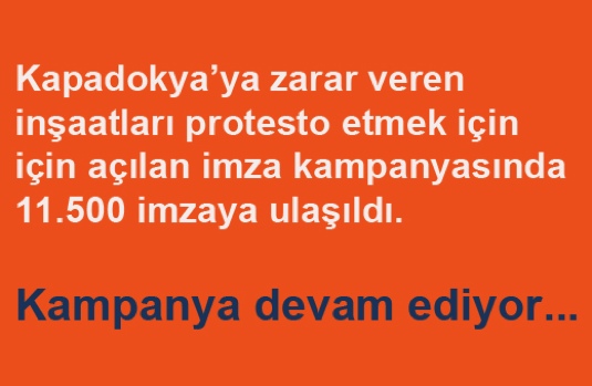 “Kapadokya’nın geleceği için bir imza” kampanyasında 11.500 imzaya ulaşıldı