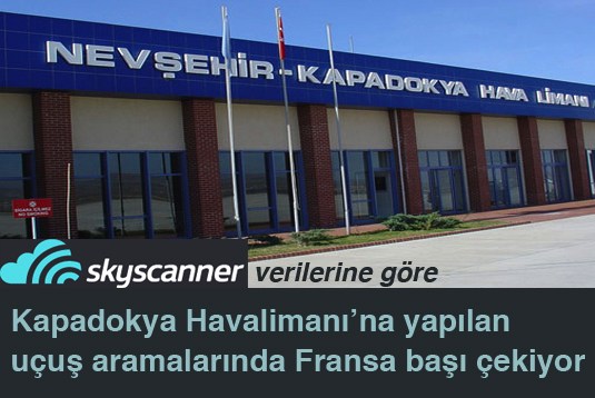 Kapadokya Havalimanı’na yapılan uçuş aramalarında Fransa başı çekiyor