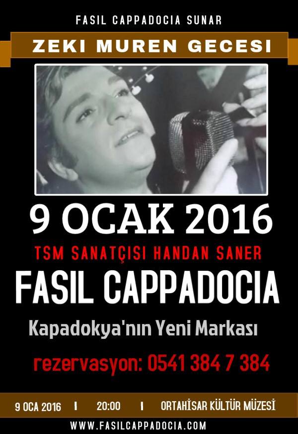 Fasıl Cappadociada Zeki Müren Gecesi