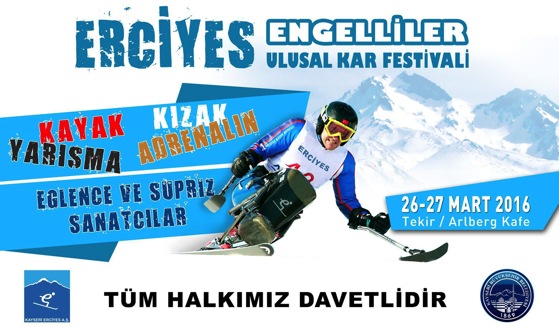 6. Engelliler Ulusal Kar Festivali Erciyeste yapılacak